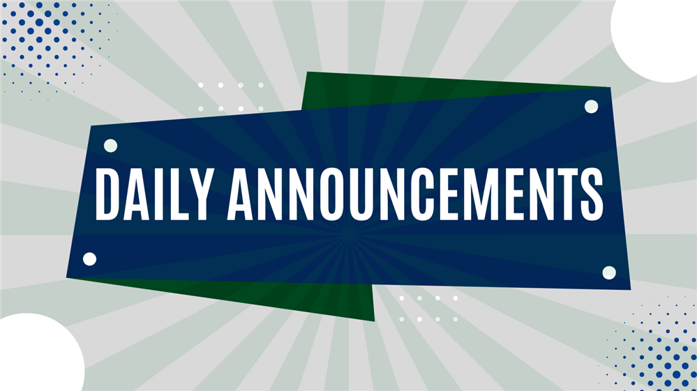  Daily Announcements