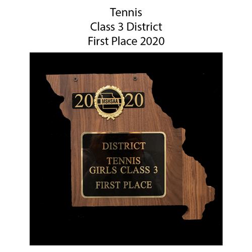 Girls Tennis Class 3 District First Place