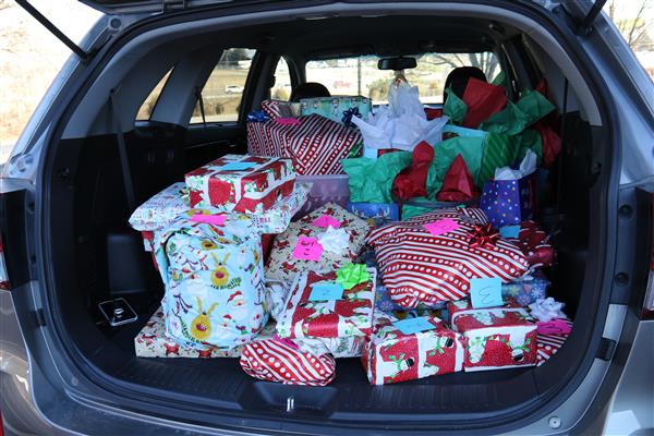 Car full of gifts 